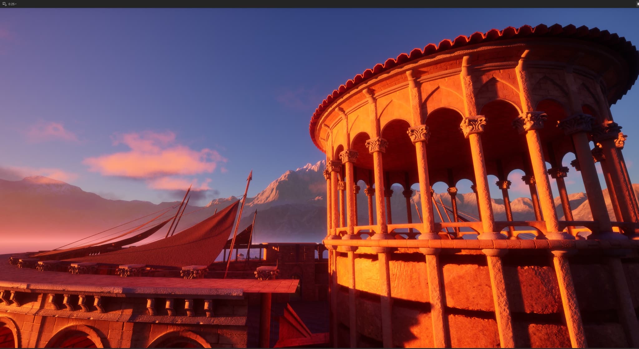Colosseum at golden hour